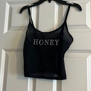 Mesh Adjustable strap tank top!